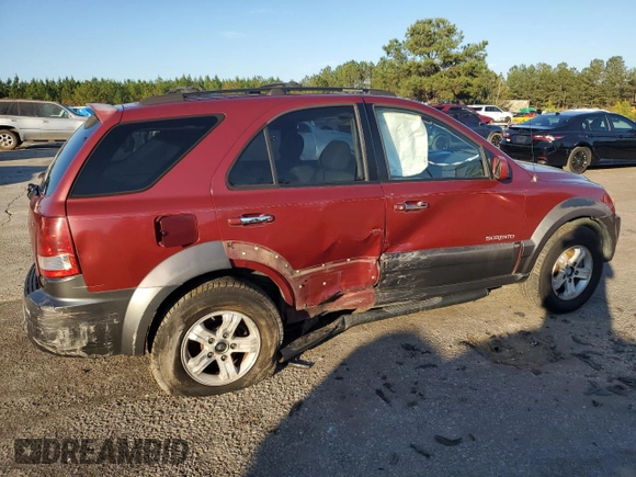 2005 Kia Sorento LX with VIN KNDJD733755363798, listed as a Copart auction lot 80643854 with 178,843 mi miles and Salvage Title. Bid and sale history available at carsss.com. Image 3.