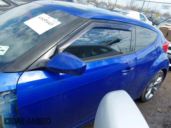 2013 Hyundai Veloster w/Black Int with VIN KMHTC6ADXDU170420, listed as a IAAI auction lot 41655443 with 157,800 mi miles and . Bid and sale history available at DreamBid. Image 14.