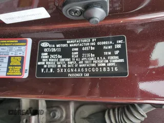 2012 Kia Optima EX with VIN 5XXGN4A69CG018316, listed as a Copart auction lot 43252345 with 131,165 mi miles and Salvage Title. Bid and sale history available at carsss.com. Image 12.