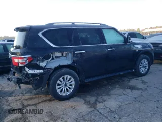 2021 Nissan Armada SV with VIN JN8AY2AD5M9661586, listed as a Copart auction lot 45348615 with 73,381 mi miles and Salvage Title. Bid and sale history available at carsss.com. Image 3.