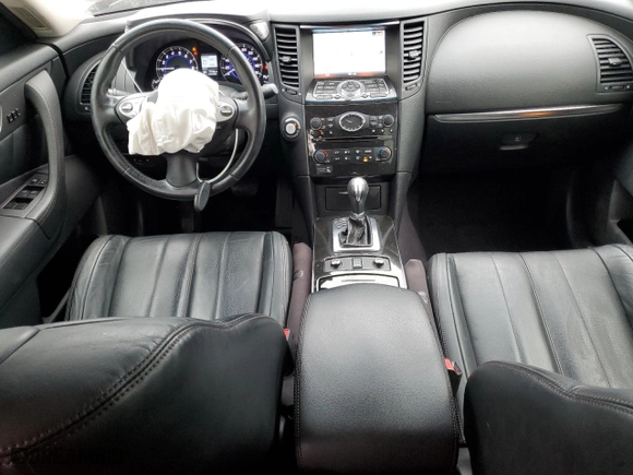 2017 Infiniti QX70 with VIN JN8CS1MW6HM415974, listed as a Copart auction lot 86130374 with 77,638 mi miles and Salvage Title. Bid and sale history available at carsss.com. Image 8.