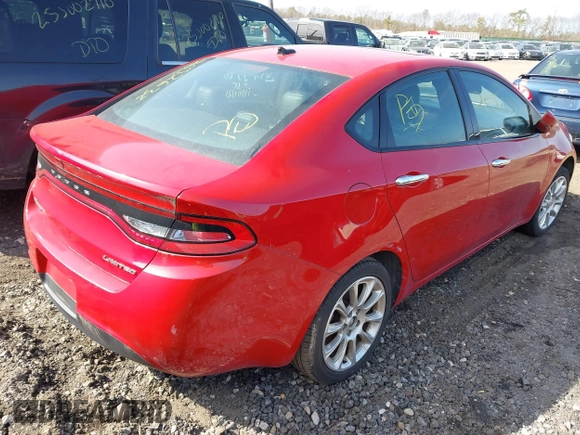 2013 Dodge Dart Limited with VIN 1C3CDFCA4DD317243, listed as a IAAI auction lot 41788866 with 999,999 mi miles. Bid and sale history available at carsss.com. Image 4.