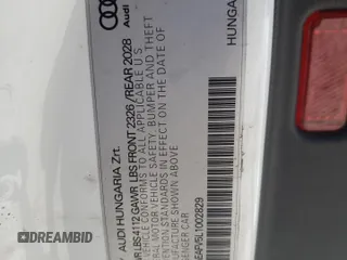 2020 Audi TT with VIN TRUAEAFV5L1002829, listed as a Copart auction lot 63857514 with 34,670 mi miles and Clean title. Bid and sale history available at DreamBid. Image 12.