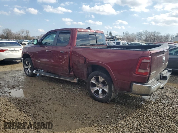 2019 Ram 1500 Laramie with VIN 1C6SRFDT5KN830864, listed as a Copart auction lot 46498855 with 63,935 mi miles and Salvage Title. Bid and sale history available at carsss.com. Image 2.