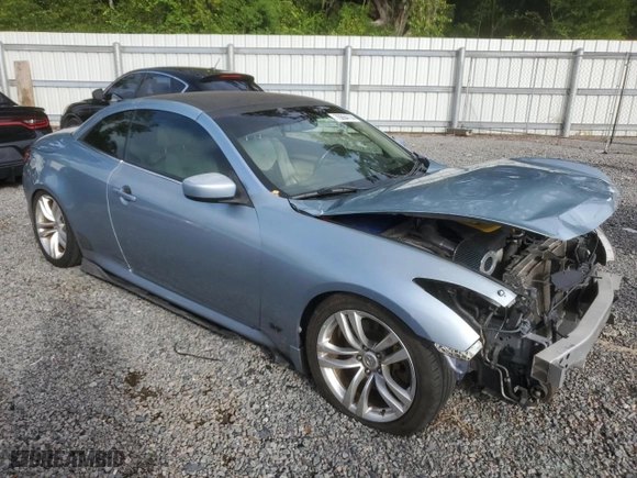2010 Infiniti G37 Convertible with VIN JN1CV6FE8AM353765, listed as a Copart auction lot 70664114 with 129,643 mi miles and Salvage Title. Bid and sale history available at carsss.com. Image 4.