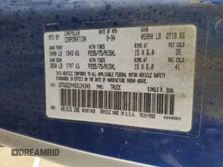1995 Dodge Dakota z VIN 1B7GG23Y4SS124349, wystawiony jako Copart lot #55723114 z przebiegiem 136 156 mil mil oraz Tytuł czysty. Historia ofert i sprzedaży dostępna na DreamBid. Obrazek 12.