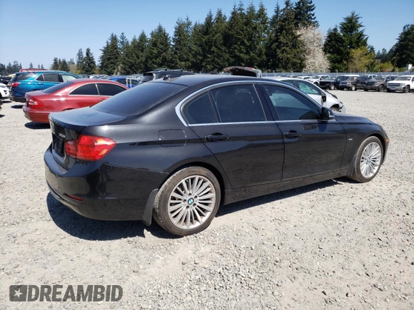 2013 BMW 3 Series 328i with VIN WBA3C1G55DNR45687, listed as a Copart auction lot 53390025 with 129,165 mi miles and Salvage Title. Bid and sale history available at carsss.com. Image 3.