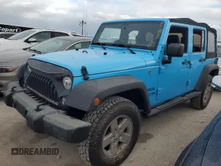 2018 Jeep Wrangler JK Unlimited Sport S with VIN 1C4BJWDG8JL860843, listed as a Copart auction lot 74480734 with 0 mi miles and Non Repairable. Bid and sale history available at carsss.com. Image 1.