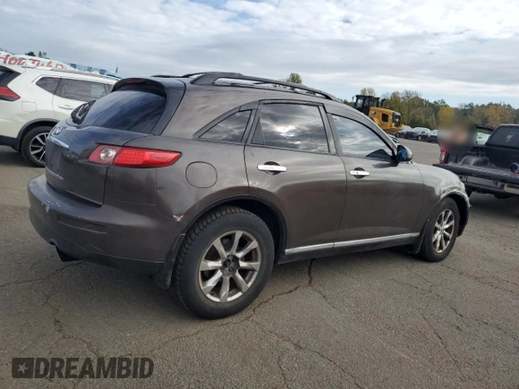 2007 Infiniti FX35 with VIN JNRAS08W47X208620, listed as a Copart auction lot 74446784 with 203,251 mi miles and Salvage Title. Bid and sale history available at carsss.com. Image 3.