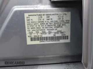 2007 Nissan Altima 2.5 S with VIN 1N4AL21E47N406500, listed as a IAAI auction lot 41864462 with 1 mi miles. Bid and sale history available at carsss.com. Image 9.