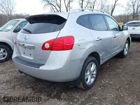 2013 Nissan Rogue S with VIN JN8AS5MV5DW129070, listed as a IAAI auction lot 41720597 with 99,892 mi miles and . Bid and sale history available at DreamBid. Image 4.
