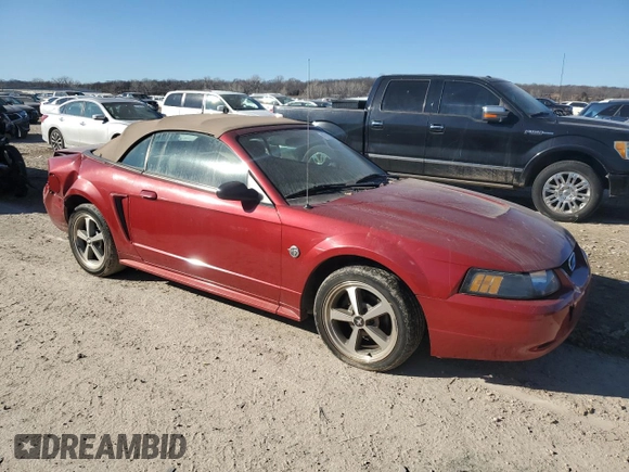 2004 Ford Mustang Deluxe with VIN 1FAFP44684F168134, listed as a Copart auction lot 46898385 with 124,391 mi miles and Salvage Title. Bid and sale history available at carsss.com. Image 4.