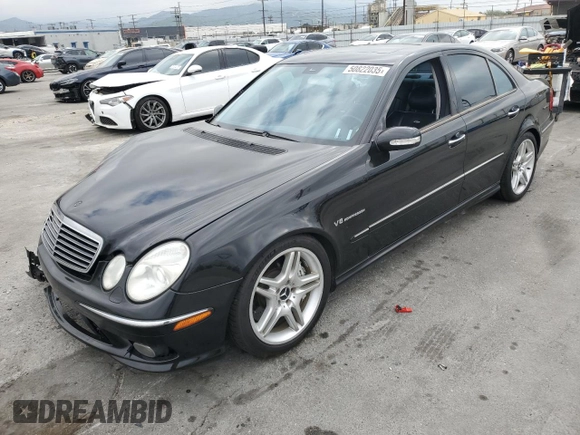 2005 Mercedes-Benz E-Class 5.5L AMG with VIN WDBUF76J85A704293, listed as a Copart auction lot 50822035 with 171,014 mi miles and Salvage Title. Bid and sale history available at carsss.com. Image 1.