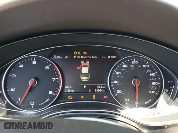 2013 Audi A6 Premium Plus with VIN WAUDFAFC4DN049067, listed as a Copart auction lot 55637955 with 61,964 mi miles and Salvage title. Bid and sale history available at DreamBid. Image 9.