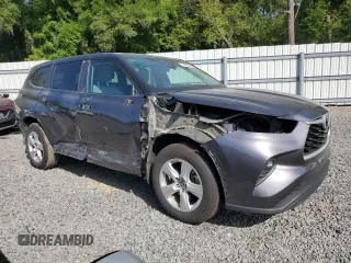 2021 Toyota Highlander L with VIN 5TDZZRAH1MS086847, listed as a Copart auction lot 54145345 with 43,425 mi miles and Salvage title. Bid and sale history available at DreamBid. Image 4.