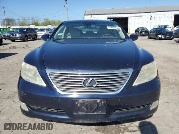 2007 Lexus LS 460 with VIN JTHBL46F575025412, listed as a Copart auction lot 55666625 with 210,568 mi miles and Clean Title. Bid and sale history available at DreamBid. Image 5.