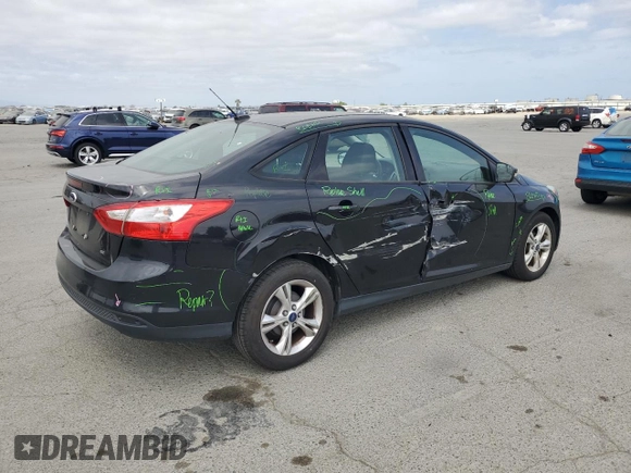 2013 Ford Focus SE with VIN 1FADP3F22DL159040, listed as a Copart auction lot 54427995 with 103,044 mi miles and Salvage Title. Bid and sale history available at carsss.com. Image 3.