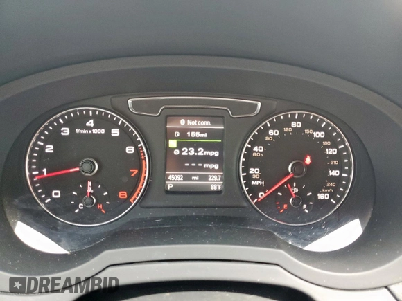 2018 Audi Q3 Premium with VIN WA1BCCFSXJR002727, listed as a Copart auction lot 56356255 with 45,092 mi miles and Salvage title. Bid and sale history available at DreamBid. Image 9.