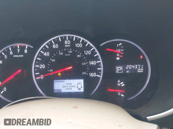 2012 Nissan Quest SL with VIN JN8AE2KP3C9041495, listed as a IAAI auction lot 40862428 with 204,371 mi miles. Bid and sale history available at carsss.com. Image 7.