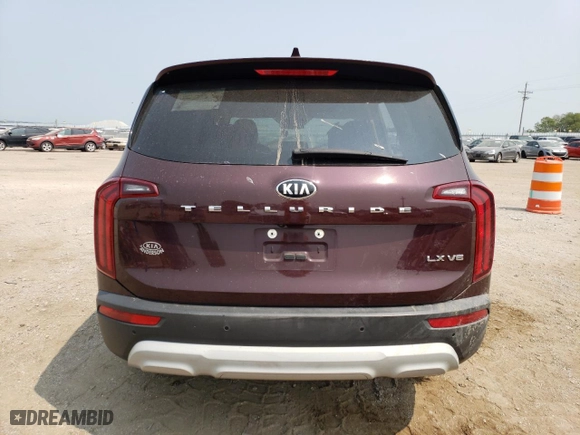 2020 Kia Telluride LX with VIN 5XYP24HC8LG038038, listed as a Copart auction lot 62649514 with 0 mi miles and Salvage Title. Bid and sale history available at carsss.com. Image 6.