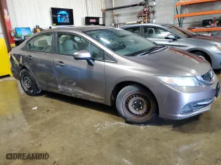 2015 Honda Civic Sedan LX with VIN 19XFB2F54FE247105, listed as a Copart auction lot 46421045 with 128,141 mi miles and Clean Title. Bid and sale history available at carsss.com. Image 4.