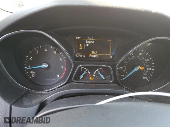 2017 Ford Focus SEL with VIN 1FADP3H2XHL327106, listed as a Copart auction lot 54575285 with 62,718 mi miles and Salvage Title. Bid and sale history available at carsss.com. Image 9.