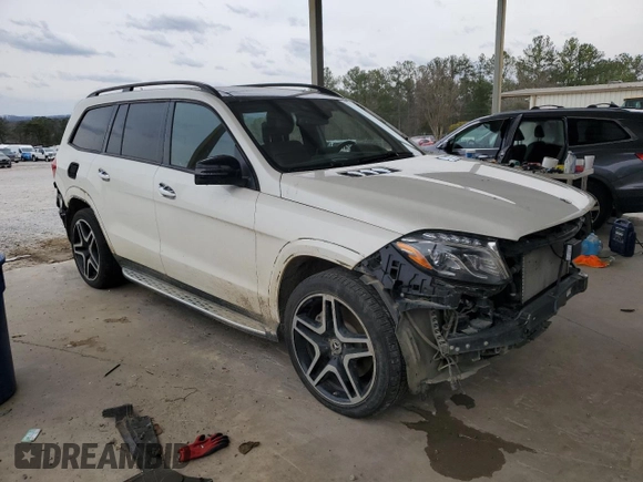 2018 Mercedes-Benz GLS 550 with VIN 4JGDF7DE9JB062805, listed as a Copart auction lot 47079845 with 82,690 mi miles and Salvage title. Bid and sale history available at DreamBid. Image 4.