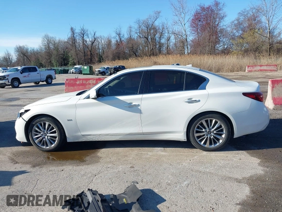 2020 Infiniti Q50 Pure with VIN JN1EV7AP6LM207147, listed as a IAAI auction lot 41793447 with 78,580 mi miles and . Bid and sale history available at carsss.com. Image 15.