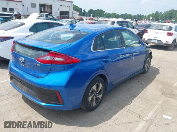 2017 Hyundai Ioniq SEL with VIN KMHC75LC0HU047671, listed as a IAAI auction lot 42404401 with 88,696 mi miles and . Bid and sale history available at DreamBid. Image 4.