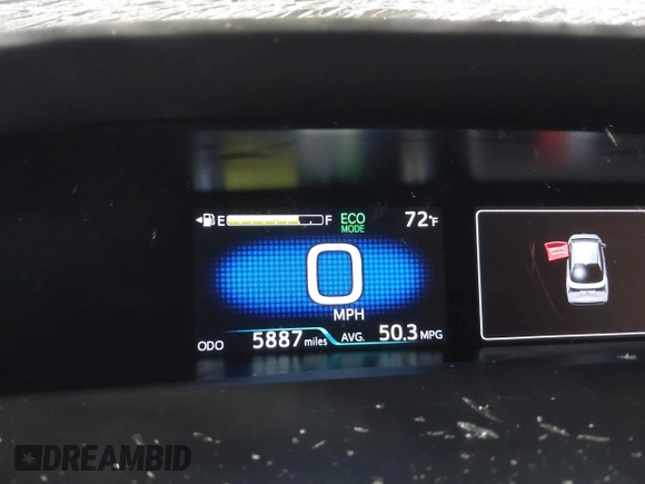 2022 Toyota Prius L Eco with VIN JTDKAMFU2N3186072, listed as a IAAI auction lot 42486252 with 5,887 mi miles and . Bid and sale history available at DreamBid. Image 15.