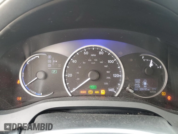 2012 Lexus CT 200h with VIN JTHKD5BH0C2087595, listed as a Copart auction lot 60626595 with 209,197 mi miles and Clean title. Bid and sale history available at DreamBid. Image 9.