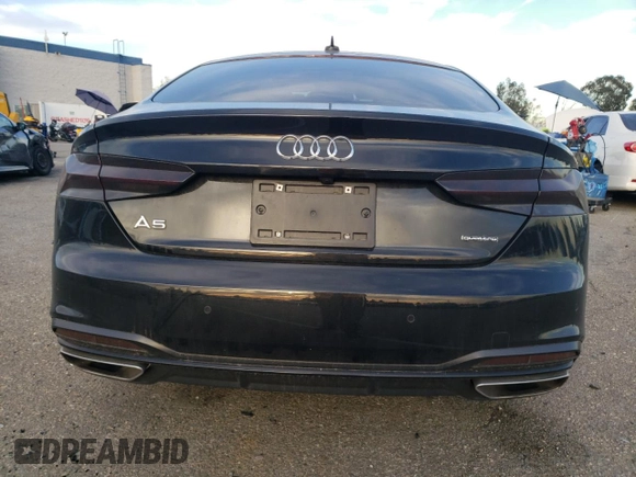 2023 Audi A5 Sportback Premium Plus with VIN WAUCBCF56PA004700, listed as a Copart auction lot 40617004 with 17,053 mi miles. Bid and sale history available at carsss.com. Image 6.