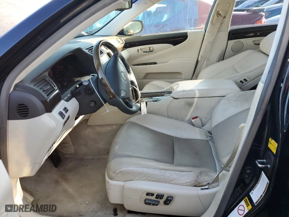 2008 Lexus LS 460 with VIN JTHBL46F985080060, listed as a Copart auction lot 52032175 with 0 mi miles and Clean Title. Bid and sale history available at carsss.com. Image 7.
