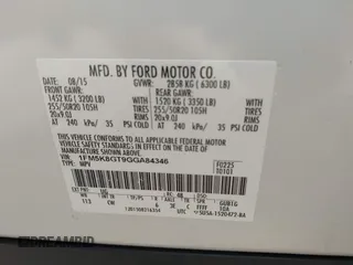 2016 Ford Explorer Sport z VIN 1FM5K8GT9GGA84346, wystawiony jako IAAI lot #42258933 z przebiegiem 155 199 mil mil oraz . Historia ofert i sprzedaży dostępna na DreamBid. Obrazek 9.