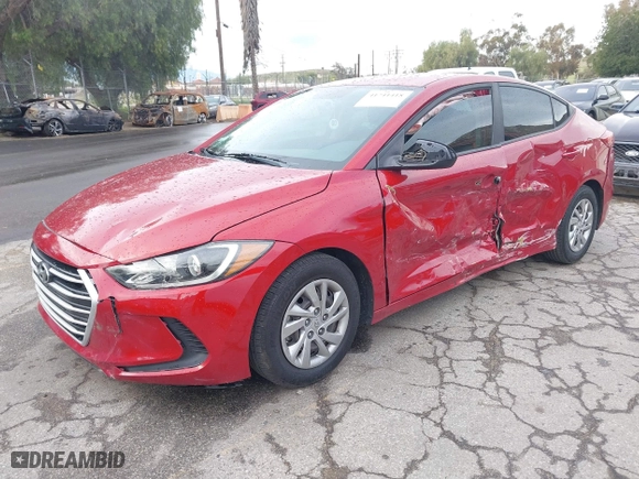 2017 Hyundai Elantra SE with VIN KMHD74LF8HU121511, listed as a IAAI auction lot 41741418 with 90,233 mi miles. Bid and sale history available at carsss.com. Image 17.
