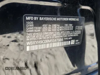 2021 BMW X2 sDrive28i with VIN WBXYH9C08M5S47984, listed as a Copart auction lot 74954164 with 70,829 mi miles and Salvage Title. Bid and sale history available at carsss.com. Image 13.