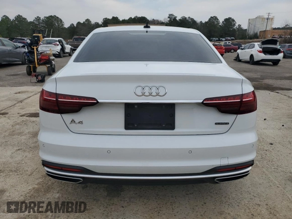 2021 Audi A4 S line Premium Plus with VIN WAUEAAF43MA039455, listed as a Copart auction lot 48759805 with 93,816 mi miles and Salvage Title. Bid and sale history available at DreamBid. Image 6.