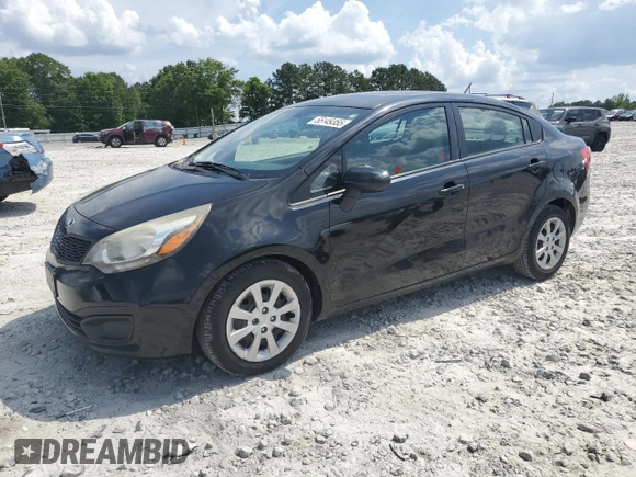 2014 Kia Rio LX with VIN KNADM4A37E6347641, listed as a Copart auction lot 55149355 with 147,810 mi miles and Clean Title. Bid and sale history available at DreamBid. Image 1.