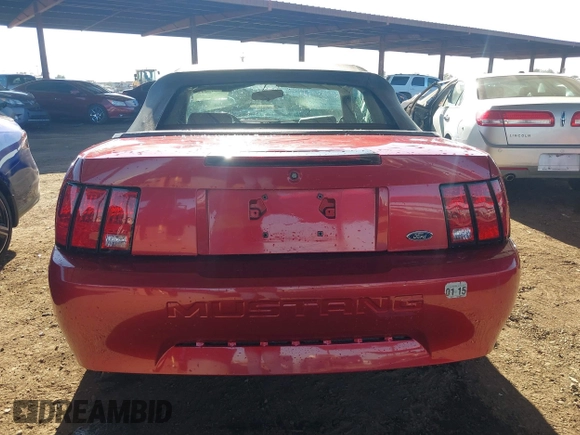 2000 Ford Mustang with VIN 1FAFP4445YF270477, listed as a IAAI auction lot 41205072 with 130,041 mi miles. Bid and sale history available at carsss.com. Image 16.