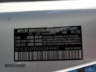 2022 Mercedes-Benz A 220 z VIN W1K3G4FB6NJ349440, wystawiony jako Copart lot #80438744 z przebiegiem 28 483 mil mil oraz Szkoda całkowita • Salvage title. Historia ofert i sprzedaży dostępna na DreamBid. Obrazek 14.
