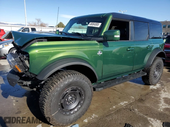 2024 Ford Bronco Outer Banks with VIN 1FMDE8BH5RLA98261, listed as a Copart auction lot 49084995 with 954 mi miles and Salvage title. Bid and sale history available at DreamBid. Image 1.
