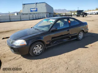 1996 Honda Civic EX with VIN 1HGEJ8249TL064091, listed as a Copart auction lot 76824694 with 0 mi miles and Salvage Title. Bid and sale history available at carsss.com. Image 1.