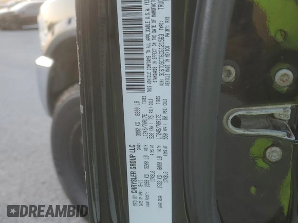 2012 Ram 2500 ST with VIN 3C6TD5CT6CG121563, listed as a Copart auction lot 81708234 with 171,429 mi miles and Salvage Title. Bid and sale history available at carsss.com. Image 14.