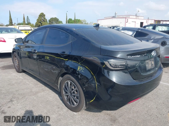 2012 Hyundai Elantra Limited with VIN KMHDH4AE5CU213997, listed as a IAAI auction lot 41881245 with 167,998 mi miles. Bid and sale history available at carsss.com. Image 3.