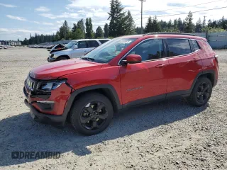 2020 Jeep Compass Latitude with VIN 3C4NJDBB0LT117108, listed as a Copart auction lot 61243675 with 27,466 mi miles and Salvage title. Bid and sale history available at DreamBid. Image 1.