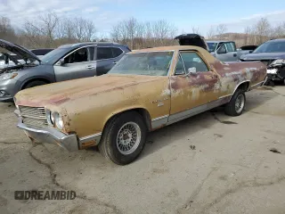1970 Chevrolet El Camino z VIN 136800L180634, wystawiony jako Copart lot #81460444 z przebiegiem 361 224 mil mil oraz Szkoda całkowita • Salvage title. Historia ofert i sprzedaży dostępna na DreamBid. Obrazek 1.