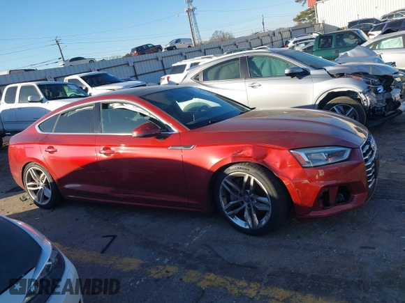 2019 Audi A5 Sportback Premium with VIN WAUANCF57KA054688, listed as a IAAI auction lot 41227350 with 1 mi miles. Bid and sale history available at carsss.com. Image 12.