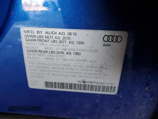 2016 Audi SQ5 with VIN WA1VCBFP9GA014751, listed as a Copart auction lot 48261565 with 98,970 mi miles and Salvage Title. Bid and sale history available at DreamBid. Image 12.