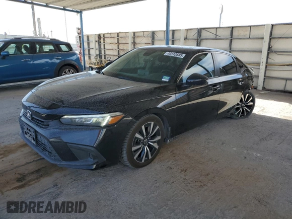 2023 Honda Civic Sedan EX with VIN 2HGFE1F72PH310289, listed as a Copart auction lot 49310585 with 58,828 mi miles and Salvage Title. Bid and sale history available at carsss.com. Image 1.