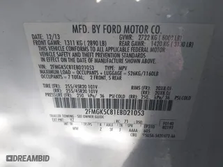 2014 Ford Flex SEL with VIN 2FMGK5C81EBD21053, listed as a IAAI auction lot 41397411 with 179,800 mi miles. Bid and sale history available at carsss.com. Image 9.